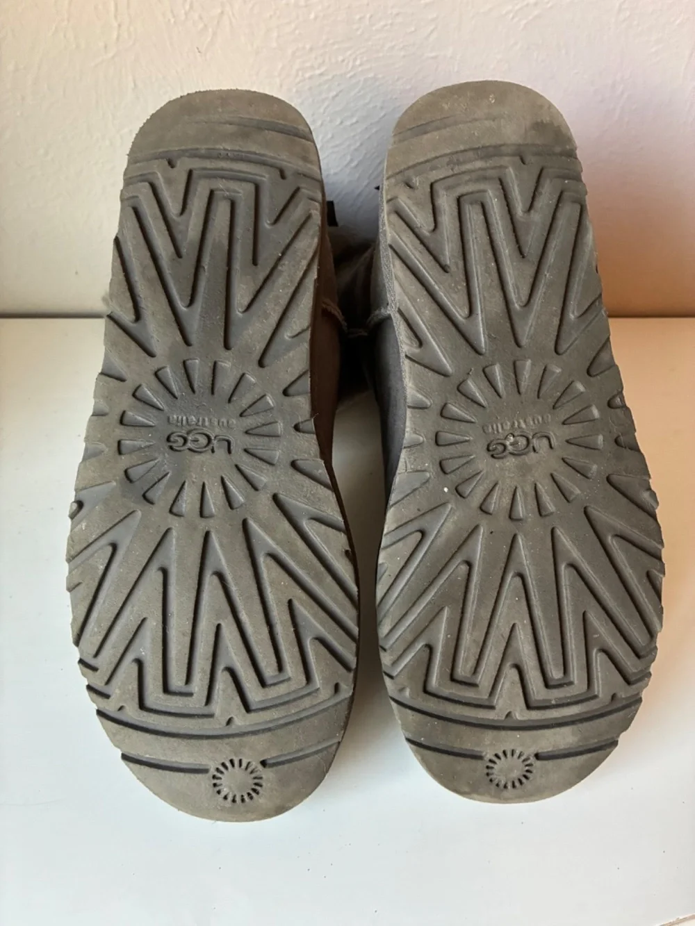UGG Bailey Bow II Boots – Gray Suede | Women's Size 9 | Genuine Sheepskin